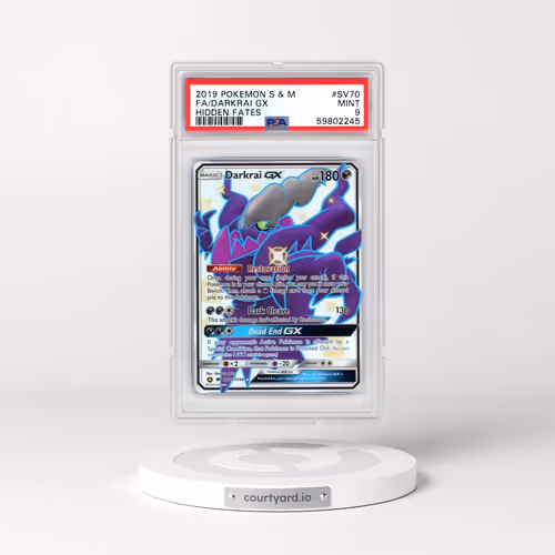 2019 Pokémon Sun & Moon Hidden Fates #SV70 Darkrai GX - Holo Full Art (PSA 9 MINT)