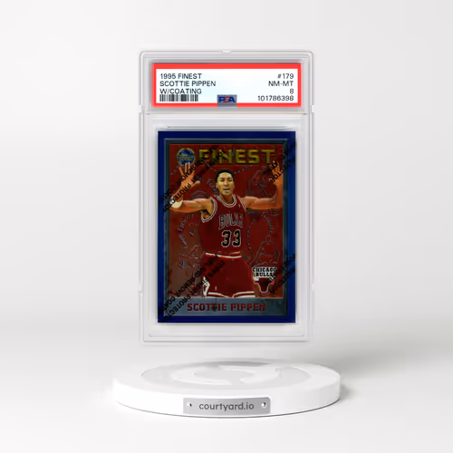 1995 Finest #179 Scottie Pippen - w/Coating (PSA 8 NM-MT)