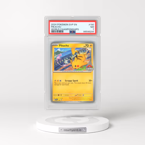 2024 Pokémon Svp EN-SV Black Star Promo #190 Pikachu - World Championships (PSA 7 NM)