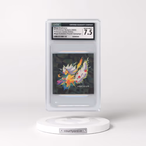 2021 Pokémon Center Online Stickers - Japanese Mega Ampharos - Mega Evolution Found! Campaign (CGC 7
