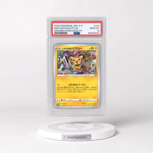 2022 Pokémon S Promo #214 Mischievous Pichu - Graniph Purchase Campaign (PSA 10 GEM MINT)
