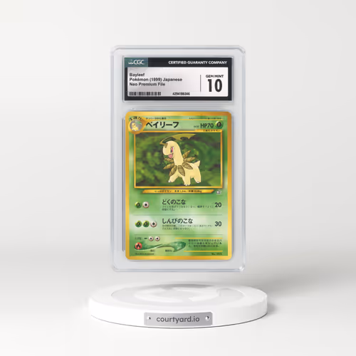 1999 Japanese Neo Premium File #153 Bayleef (CGC 10 GEM MINT)