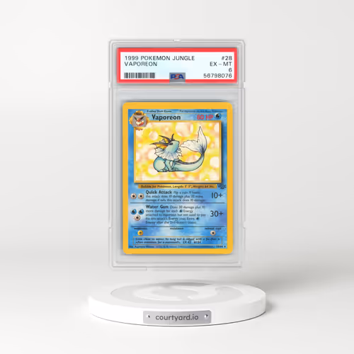 1999 Pokémon Jungle #28 Vaporeon (PSA 6 EX-MT)