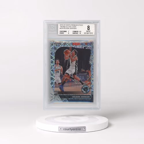2019 Panini Hoops Premium Stock #224 Keldon Johnson - Silver Laser (BGS 8 NM-MT)