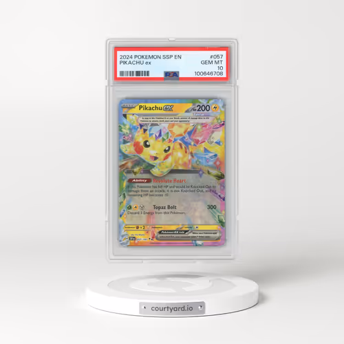 2024 Pokémon Ssp EN-Surging Sparks #057 Pikachu EX - Holo (PSA 10 GEM MINT)