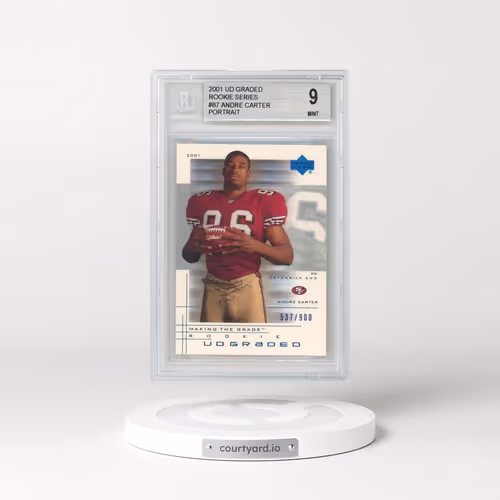 2001 UD Graded #87 Andre Carter Action RC (BGS 9 MINT)