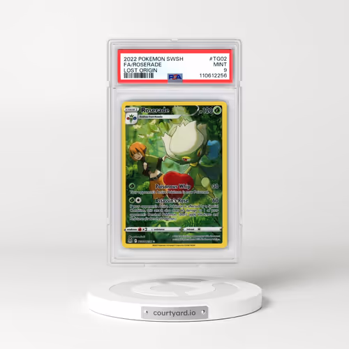 2022 Pokémon Sword & Shield Lost Origin #TG02 Roserade - Full Art (PSA 9 MINT)