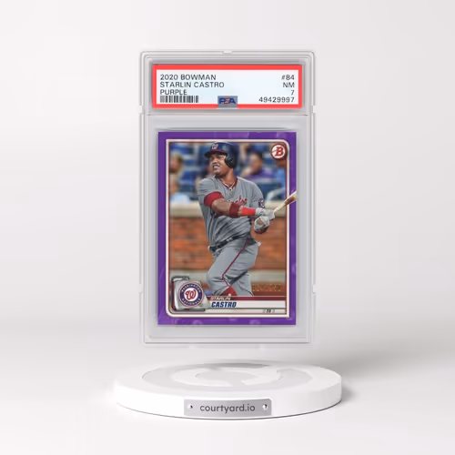 2020 Bowman #84 Starlin Castro - Purple (PSA 7 NM)
