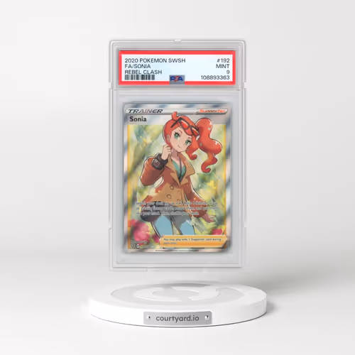 2020 Pokémon Sword & Shield Rebel Clash #192 Sonia - Full Art (PSA 9 MINT)
