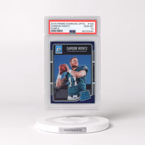 2016 Panini Donruss Optic #156 Carson Wentz - Purple (PSA 10 GEM MINT)