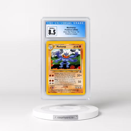 1999 Black Star Promos #43 Machamp - Pokémon League (CGC 8.5 NM-MT+)