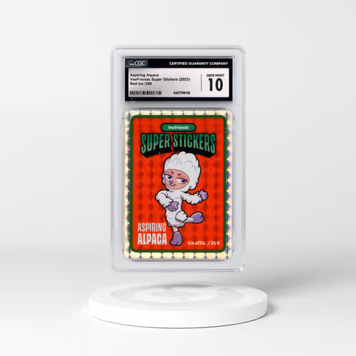 2023 VeeFriends Super Stickers Aspiring Alpaca - Red Ice /299 (CGC 10 GEM MINT)