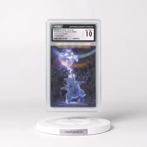 2005 Pokémon Center Stickers - Japanese Ghost Terastal Tyranitar - Cracked Ice (CGC 10 GEM MINT)