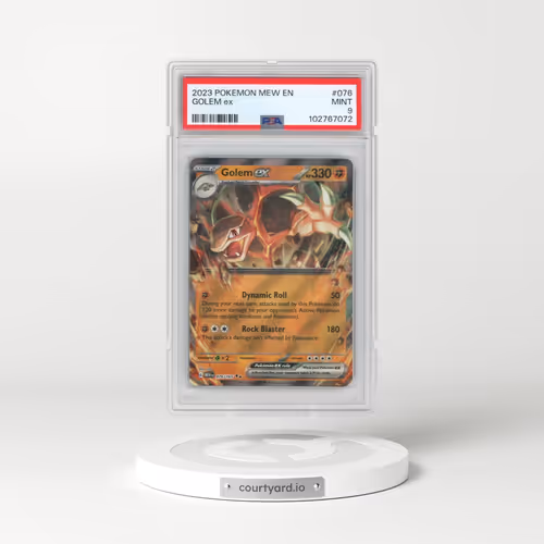 2023 Pokémon Mew EN-151 #076 Golem EX - Holo (PSA 9 MINT)
