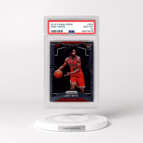 2019 Panini Prizm #253 Coby White (PSA 10 GEM MINT)