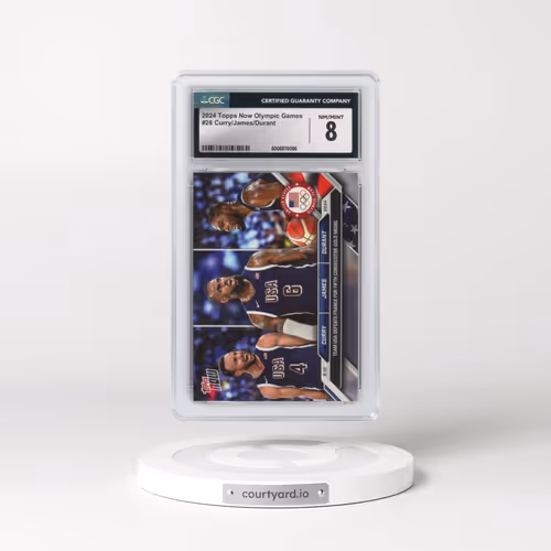 2024 Topps Now Olympic Games #26 Kevin Durant/LeBron James/Steph Curry (CGC 8 NM-MT)