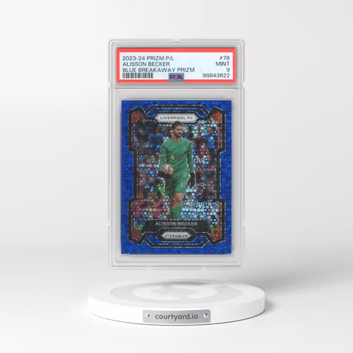 2023-24 Panini Prizm Premier League #78 Alisson Becker - Blue Breakaway Prizm (PSA 9 MINT)