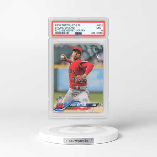 2018 Topps Update #US1 Shohei Ohtani - Pitching in Red Jersey (PSA 9 MINT)