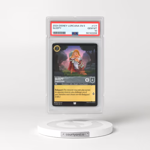 2024 Disney Lorcana EN 5-Shimmering Skies #177 Sleepy - Sluggish Knight (PSA 10 GEM MINT)