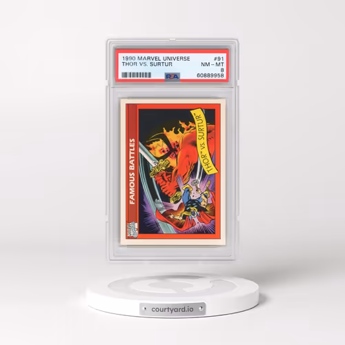 1990 Marvel Universe #91 Thor vs. Surtur (PSA 8 NM-MT)