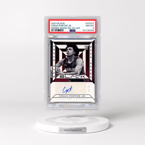 2023 Panini Black Smoke Show Signatures #SSSCP Craig Porter Jr. - Silver (PSA 8 NM-MT)