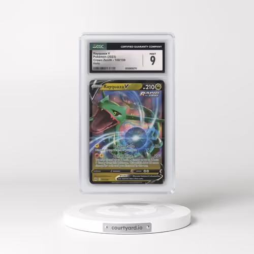 2022 Crown Zenith #100/159 Rayquaza V - Holo (CGC 9 MINT)