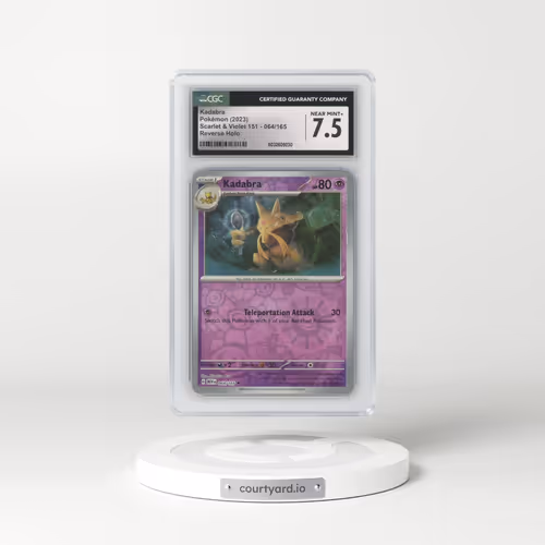 2023 Scarlet & Violet 151 - MEW EN #064/165 Kadabra - Reverse Holo (CGC 7.5 NM+)