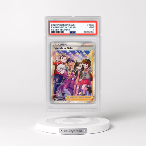 2022 Pokémon Sword & Shield Silver Tempest #TG23 Friends in Galar - Full Art (PSA 9 MINT)