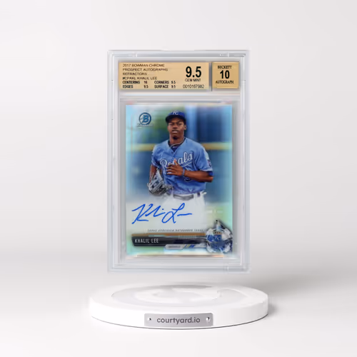 2017 Bowman Chrome Prospect Autographs Refractors #CPAKL Khalil Lee (BGS 9.5 GEM MINT)