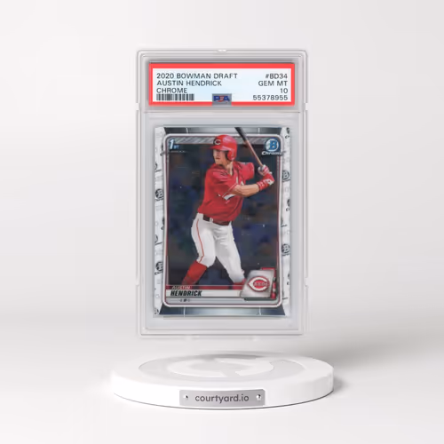 2020 Bowman Draft #BD34 Austin Hendrick - Chrome (PSA 10 GEM MINT)