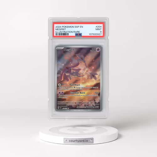 2024 Pokémon Ssp EN-Surging Sparks #204 Mesprit - Illustration Rare (PSA 9 MINT)