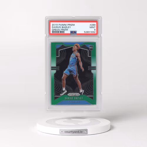 2019 Panini Prizm #289 Darius Bazley - Green Prizm (PSA 9 MINT)