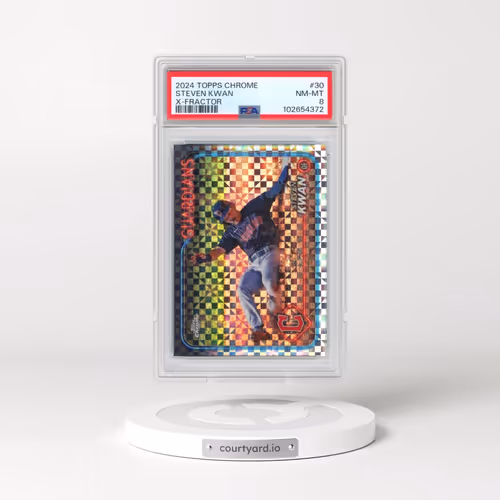 2024 Topps Chrome #30 Steven Kwan - X-Fractor (PSA 8 NM-MT)