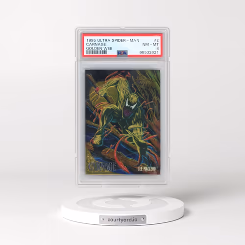 1995 Ultra Spider-Man Golden Web #2 Carnage (PSA 8 NM-MT)