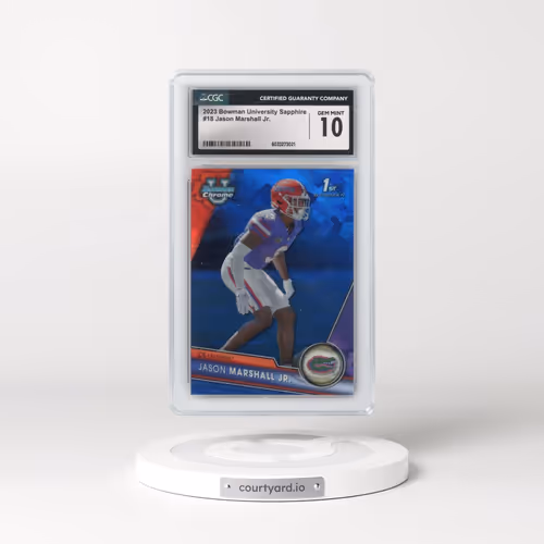 2023 Bowman University Chrome Sapphire #18 Jason Marshall Jr. (CGC 10 GEM MINT)
