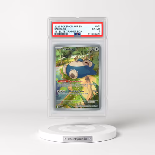 2023 Pokémon Svp EN-SV Black Star Promo #051 Snorlax - 151 Elite Trainer Box (PSA 6 EX-MT)