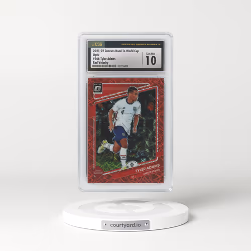 2021 Donruss Road To World Cup #166 Tyler Adams - Red Velocity (CSG 10 GEM MINT)
