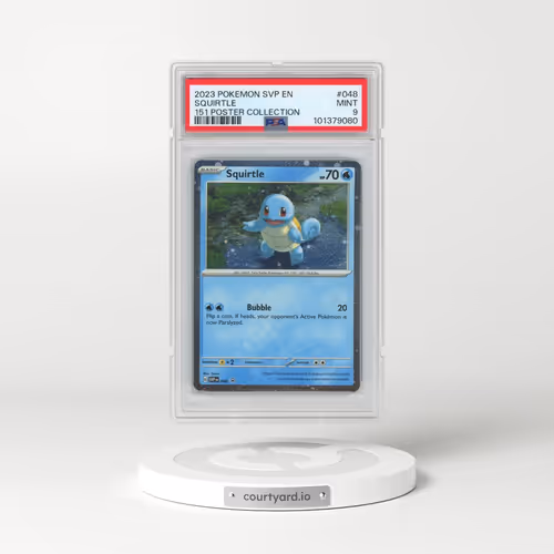 2023 Pokémon Svp EN-SV Black Star Promo #048 Squirtle - 151 Poster Collection (PSA 9 MINT)