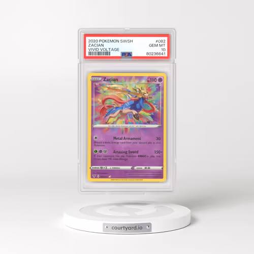 2020 Pokémon Sword & Shield Vivid Voltage #082 Zacian (PSA 10 GEM MINT)