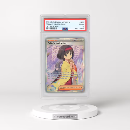 2023 Pokémon Mew EN-151 #196 Erika's Invitation - Ultra Rare (PSA 9 MINT)