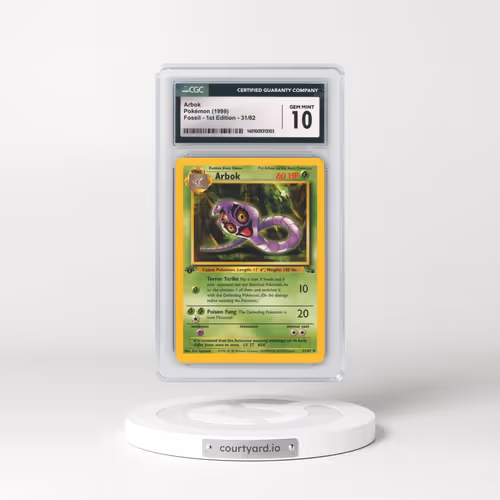 1999 Fossil #31/62 Arbok - 1st Edition 1st Edition (CGC 10 GEM MINT)
