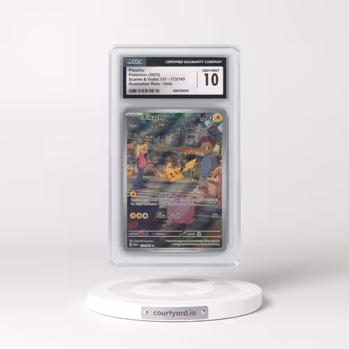 2023 Scarlet & Violet 151 - MEW EN #173/165 Pikachu - Illustration Rare Holo (CGC 10 GEM MINT)