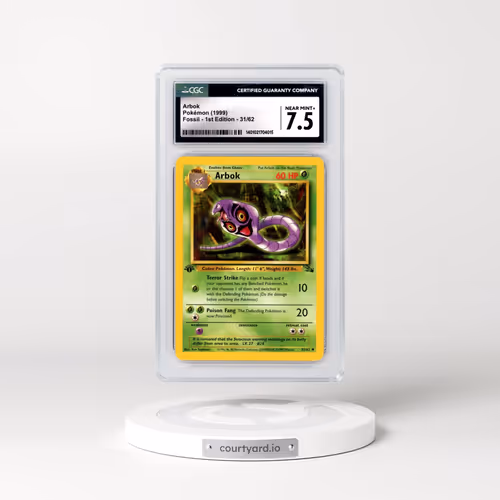 1999 Fossil #31/62 Arbok - 1st Edition 1st Edition (CGC 7.5 NM+)
