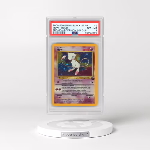 2000 Pokémon Promo Black Star #9 Mew - Holo Pokemon League (PSA 8 NM-MT)