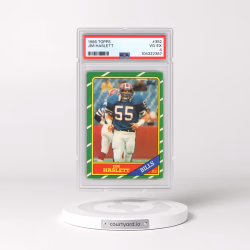 1986 Topps #392 Jim Haslett (PSA 4 VG-EX)