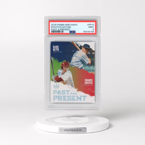 2018 Panini Diamond Kings Past & Present #PP10 Babe Ruth/Shohei Ohtani (PSA 9 MINT)