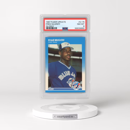 1987 Fleer Update Glossy #U-75 Fred McGriff (PSA 8 NM-MT)