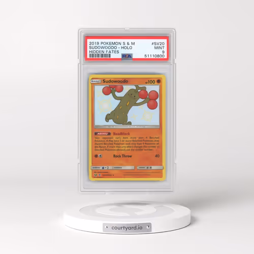 2019 Pokémon Sun & Moon Hidden Fates #SV20 Sudowoodo - Holo (PSA 9 MINT)