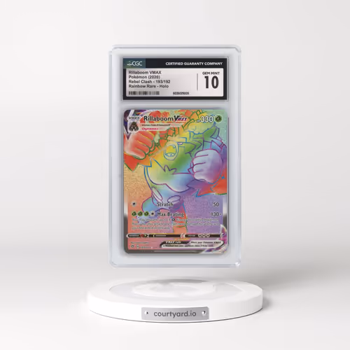 2020 Rebel Clash #193/192 Rillaboom VMAX - Holo Secret (CGC 10 GEM MINT)
