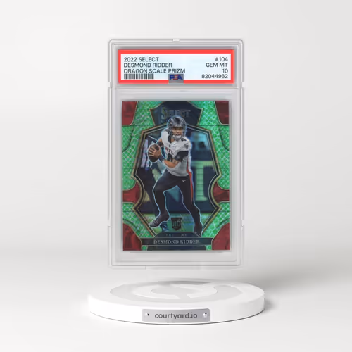 2022 Panini Select #104 Desmond Ridder - Dragon Scale Prizm (PSA 10 GEM MINT)